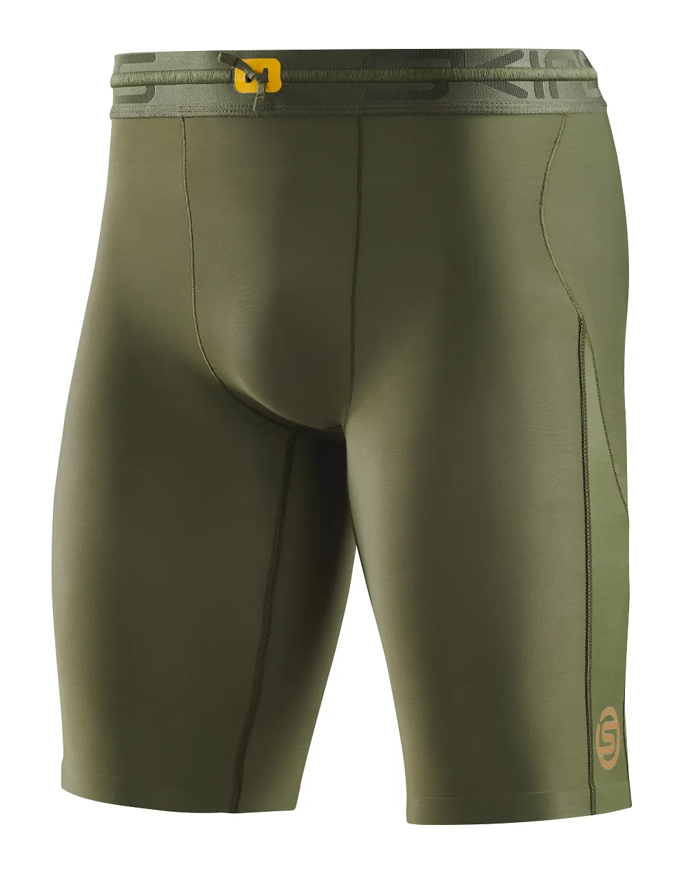 SKINS Men's Compression Half Tights 5-Series - Khaki