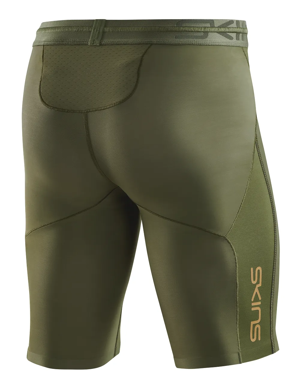 SKINS Men's Compression Half Tights 5-Series - Khaki