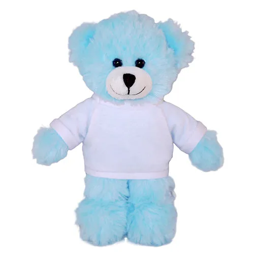 Soft Plush Blue Teddy Bear with Tee