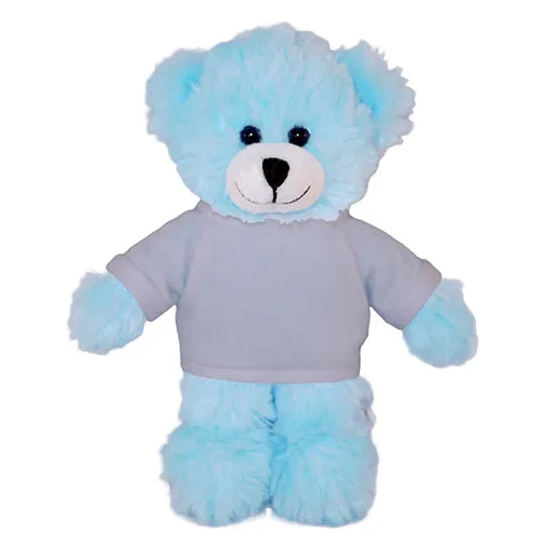 Soft Plush Blue Teddy Bear with Tee