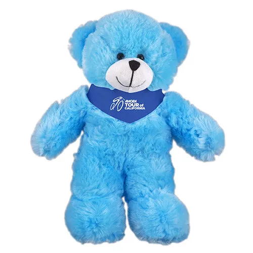 Soft Plush Stuffed Blue Teddy Bear with Bandana