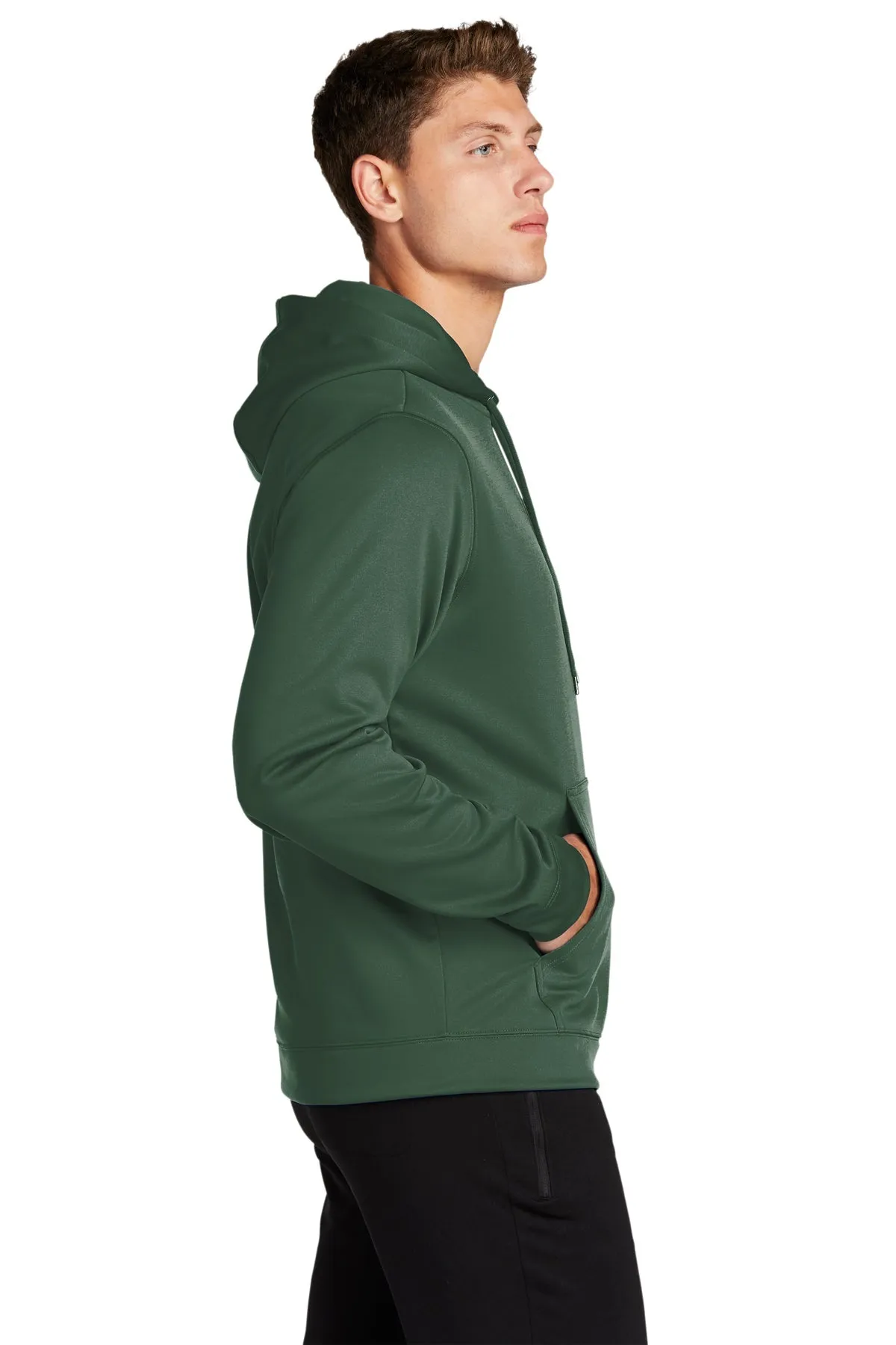 Sport-Tek Sport-Wick Fleece Customized Hooded Pullovers, Forest Green