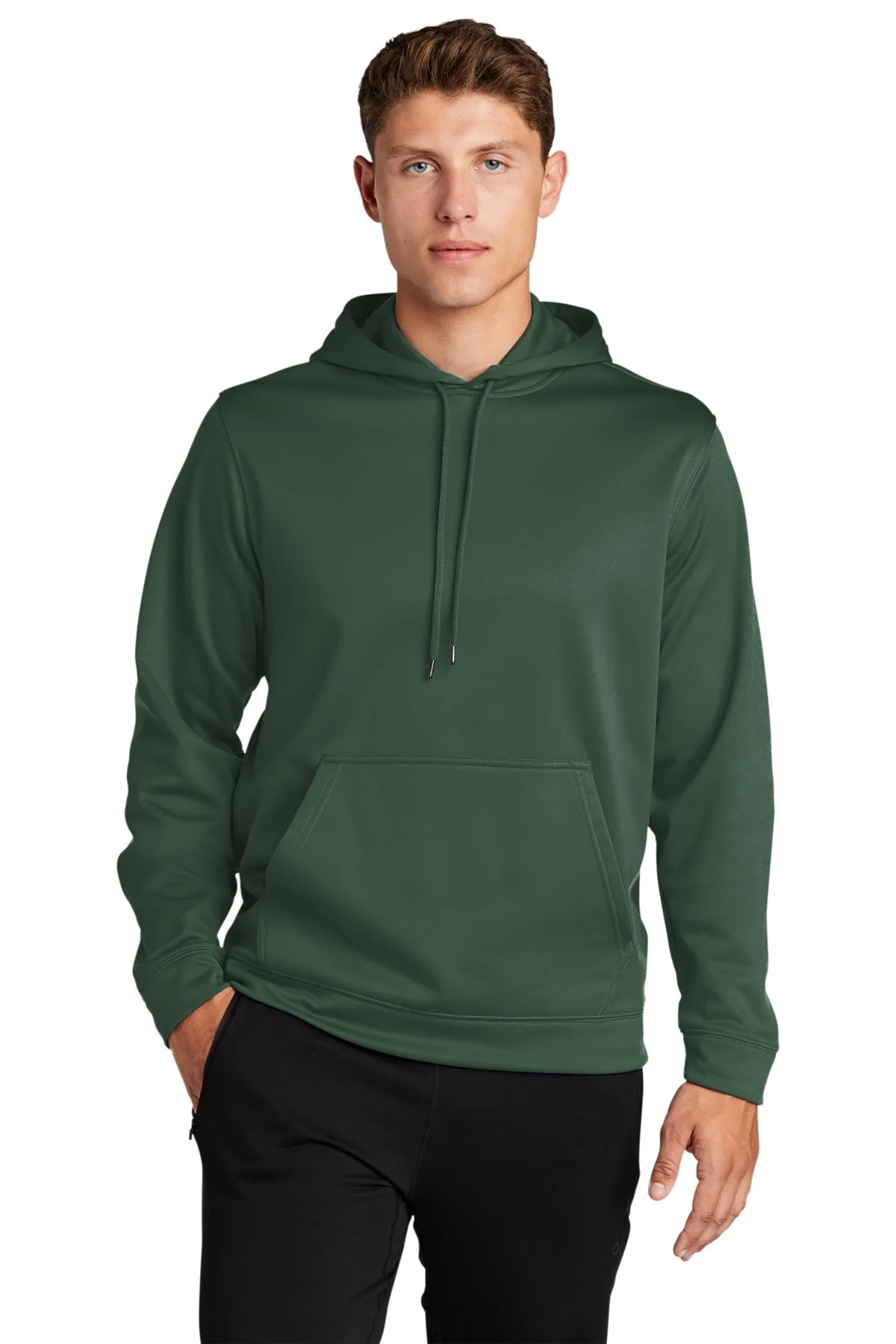 Sport-Tek Sport-Wick Fleece Customized Hooded Pullovers, Forest Green