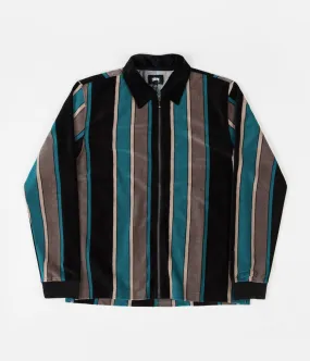 Stussy Roland Stripe Full Zip Jacket - Black