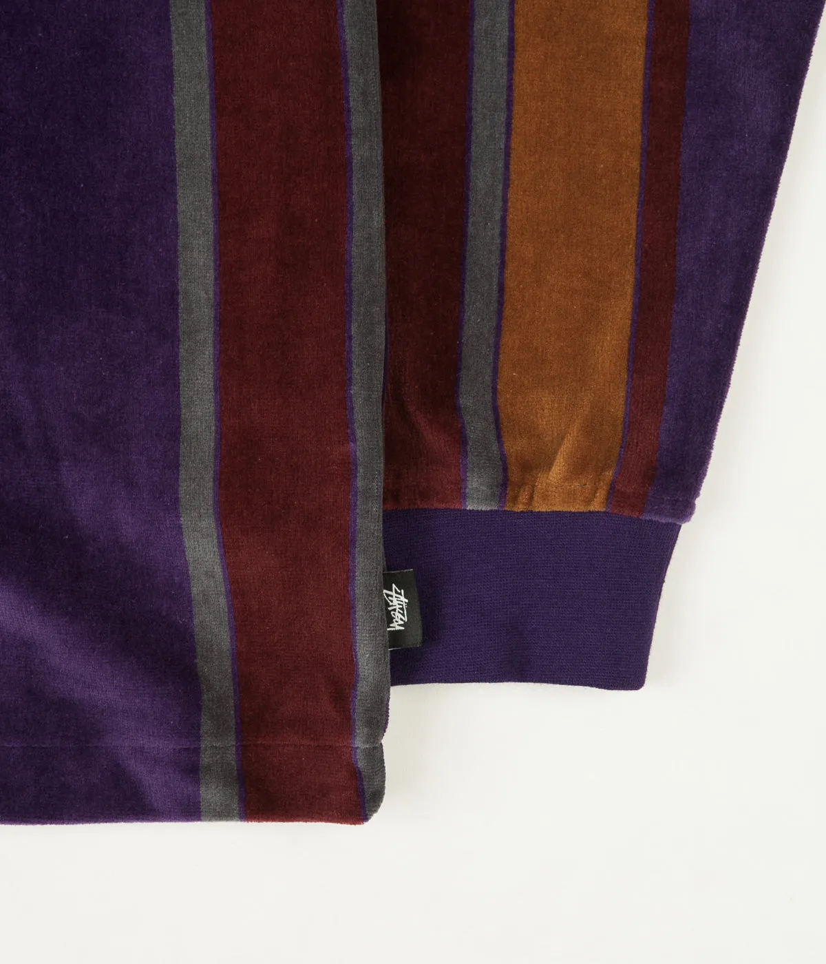 Stussy Roland Stripe Full Zip Jacket - Purple