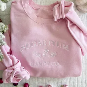 Sugar Plum Candy Co Embroidered Gemma Crewneck Sweatshirt