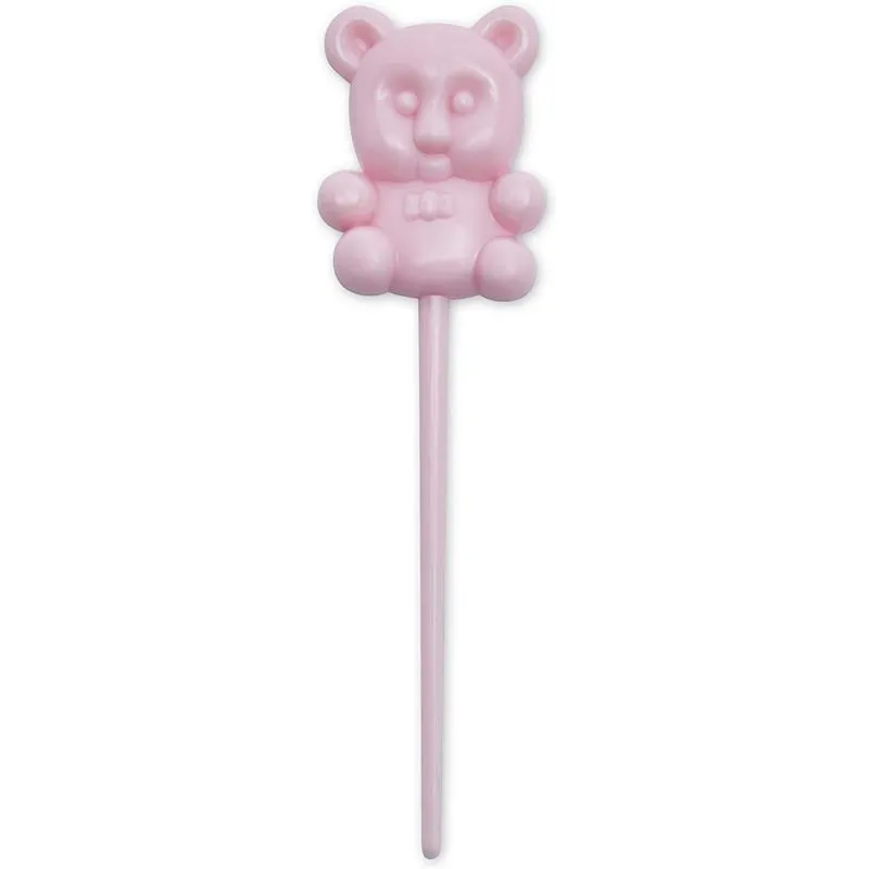 Teddy Bear Cupcake Toppers, Mini Gender Reveal Decorations (Pink, Blue, 100 Pack)