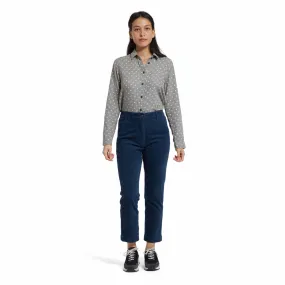 Tracy Stretch Slim Ankle Corduroy Pants - Indigo (Final Sale)