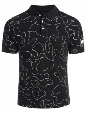 Trendy Mens Printed Polo Tee