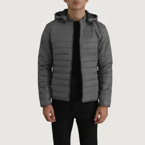 Tyler Grey Hooded Puffer Jacket