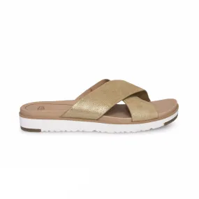 UGG Kari Metallic Gold Flip Flops