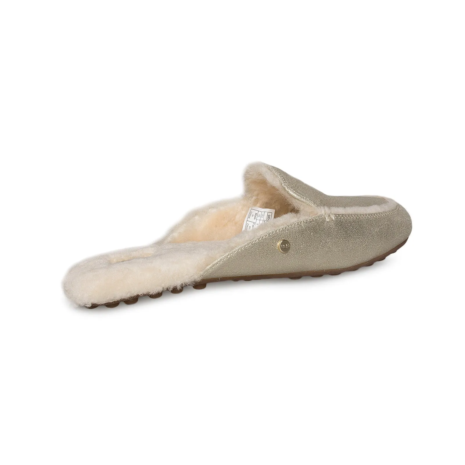 UGG Lane Metallic Platinum Gold Slippers - Women's