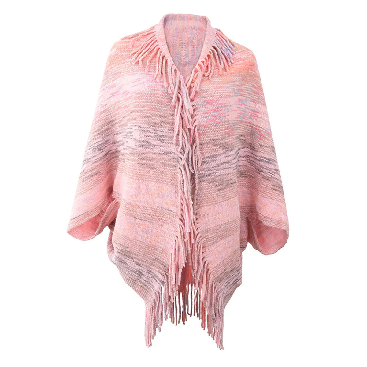 Ultra Soft Oversized Lapel Neck Batwing Sleeve Fringe Sweater Cardigan