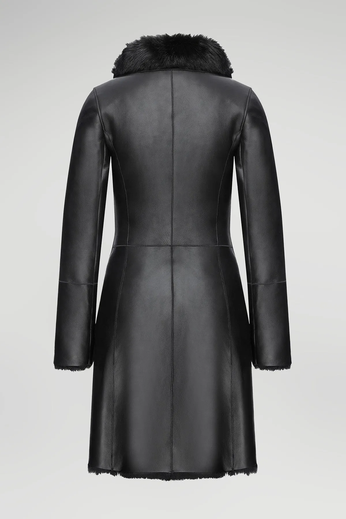 Valerie - Black Shearling Coat