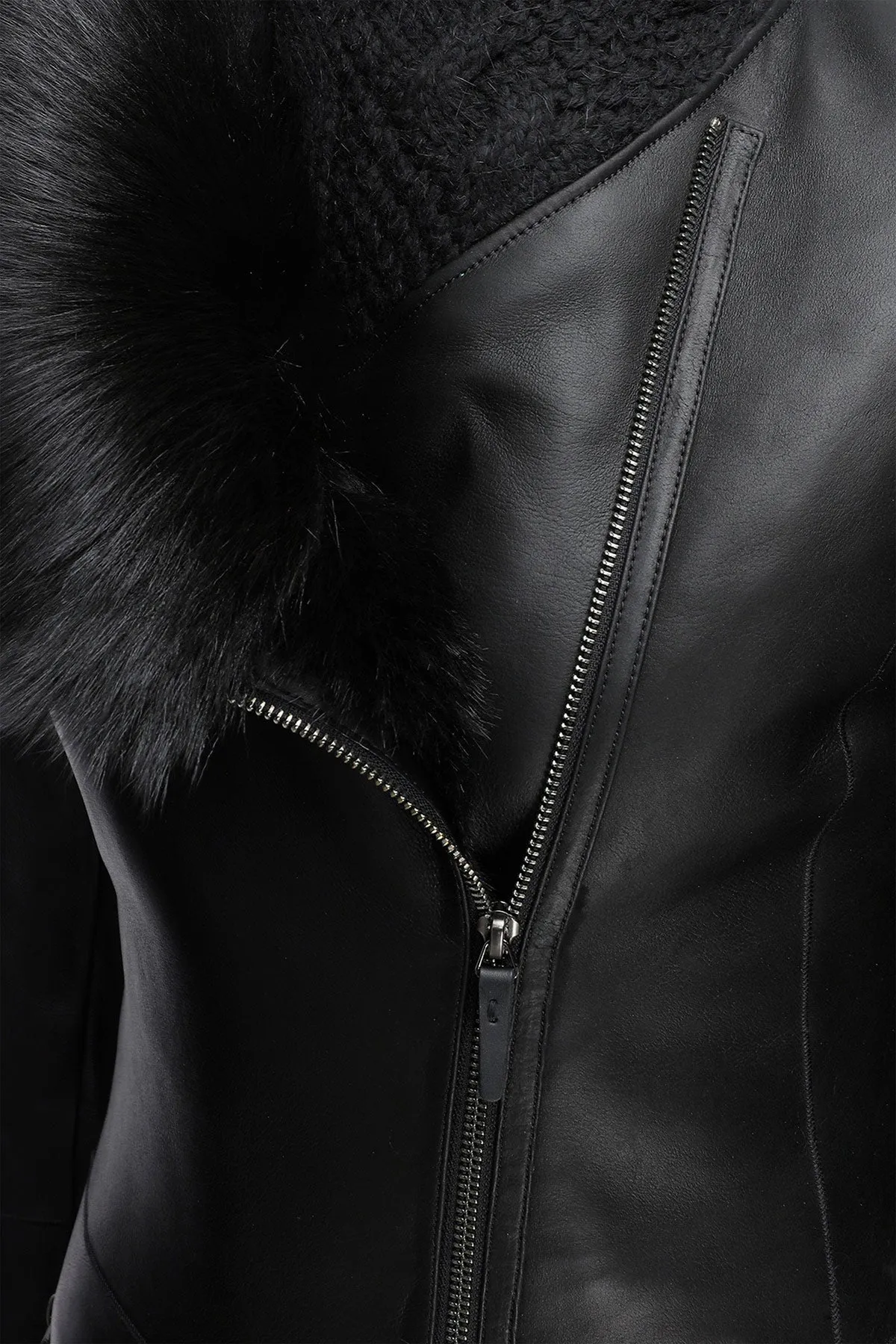 Valerie - Black Shearling Coat