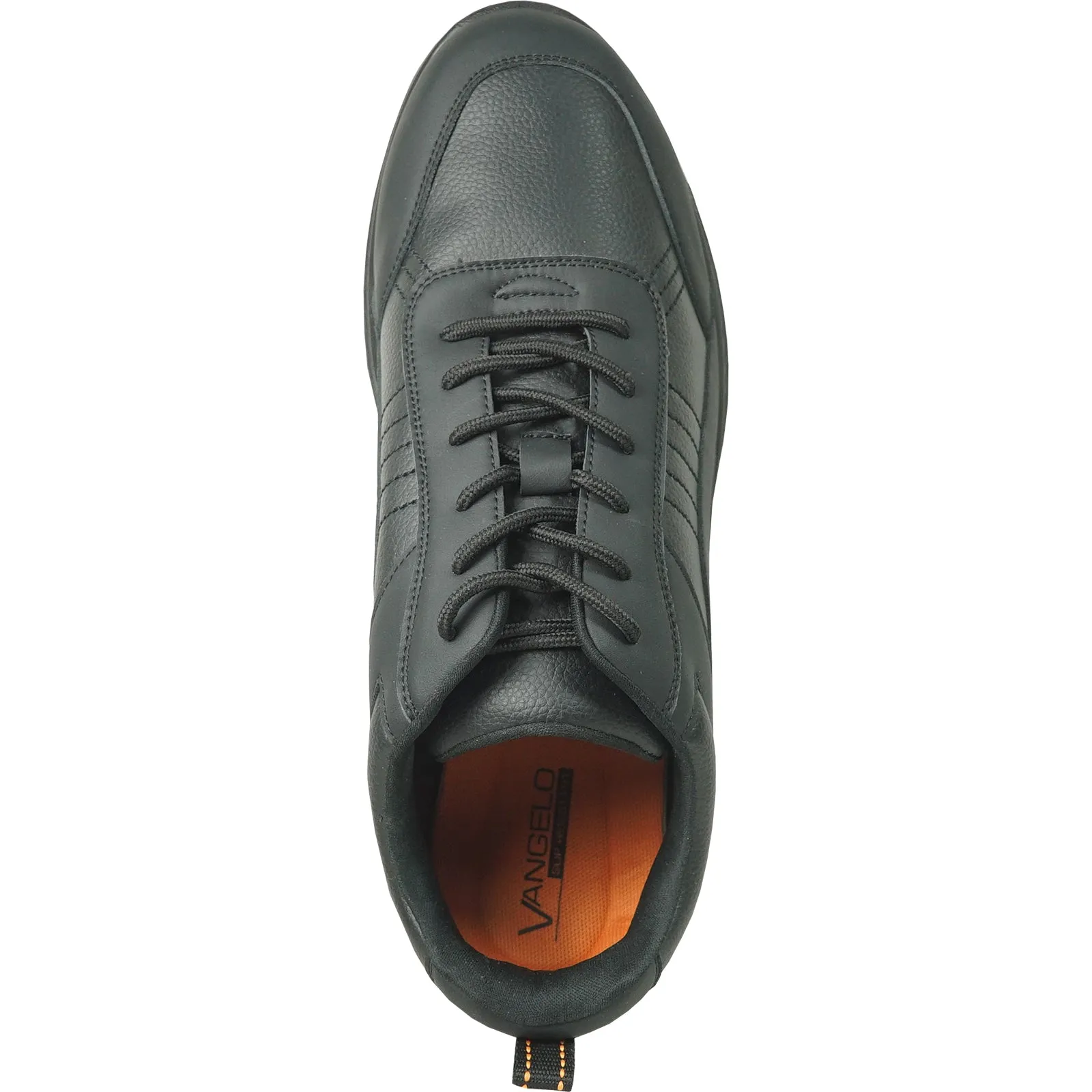 VANGELO Men Slip Resistant Shoe JIMMY-4 Black  - Wide Width Available