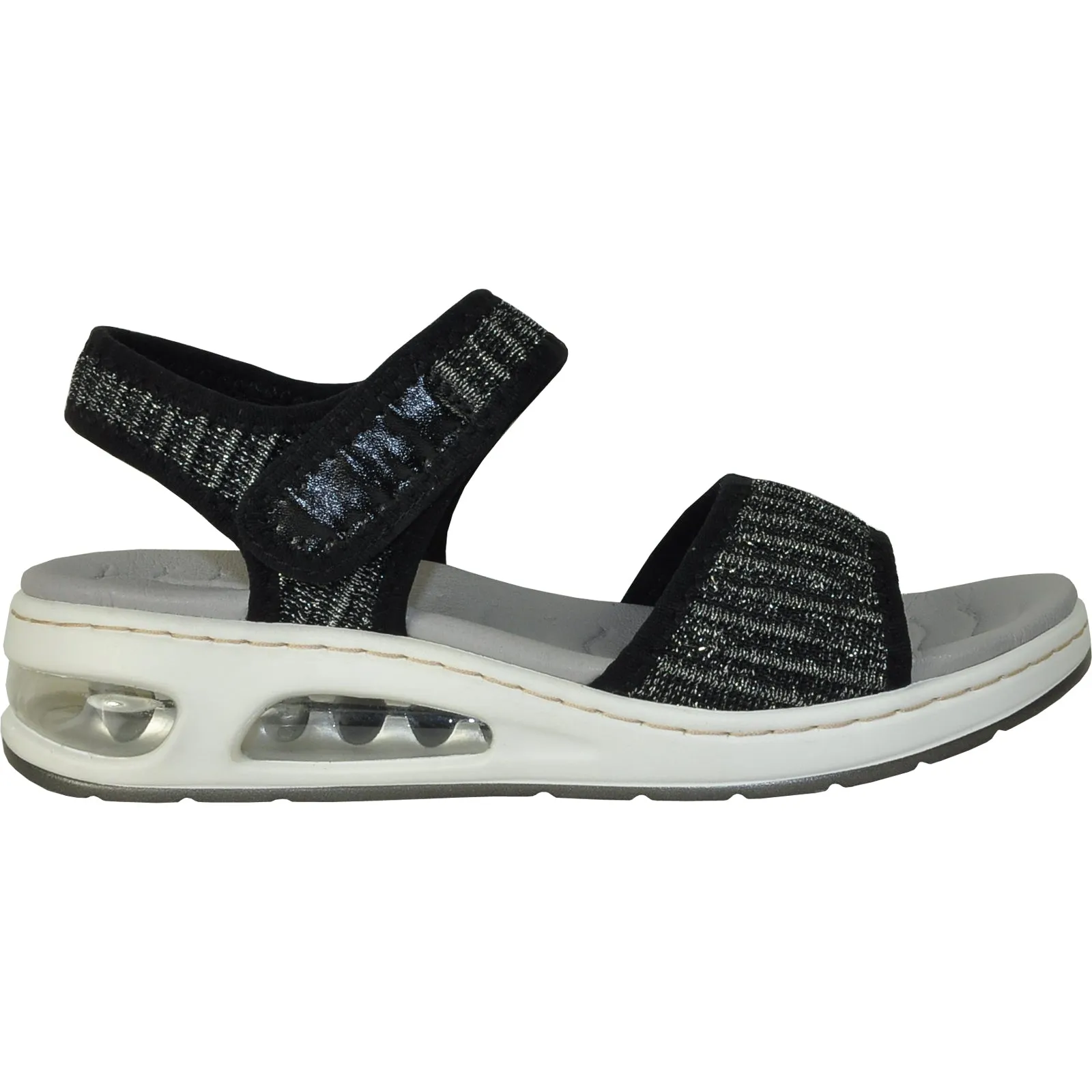 VANGELO Women Sandal ASPEN Comfort Wedge Sandal Black