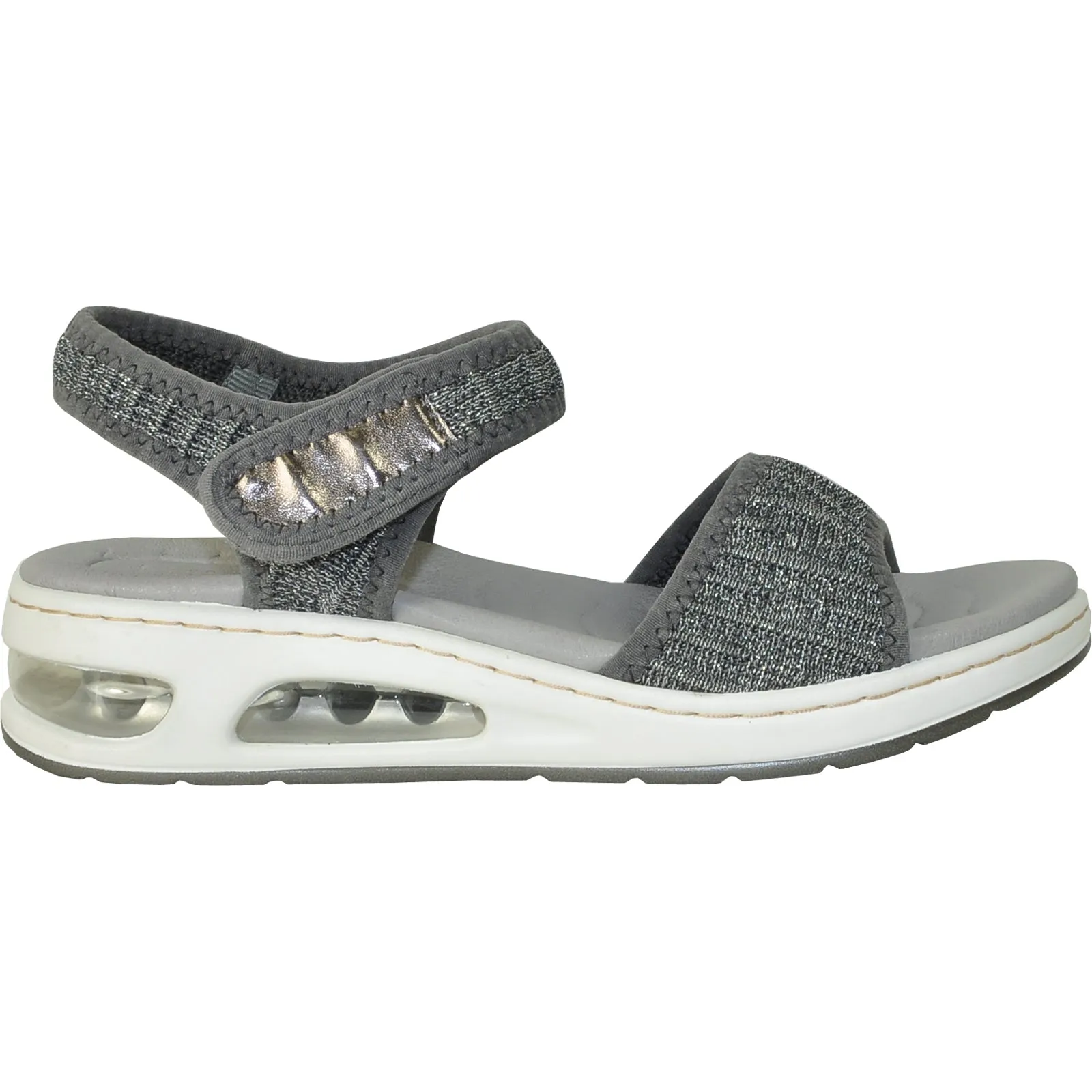 VANGELO Women Sandal ASPEN Comfort Wedge Sandal Pewter