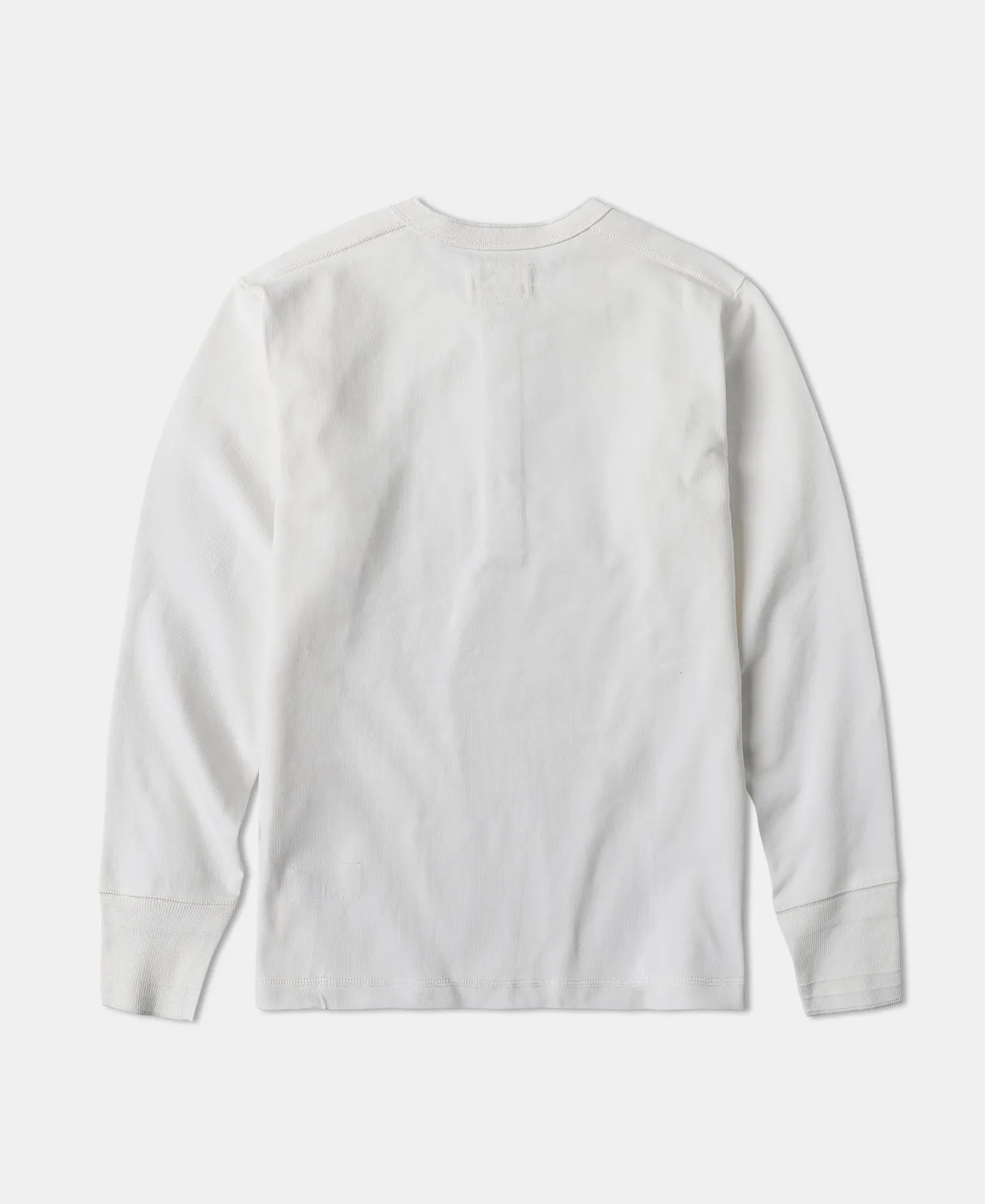 Vintage Long Sleeve Henley Shirt - White