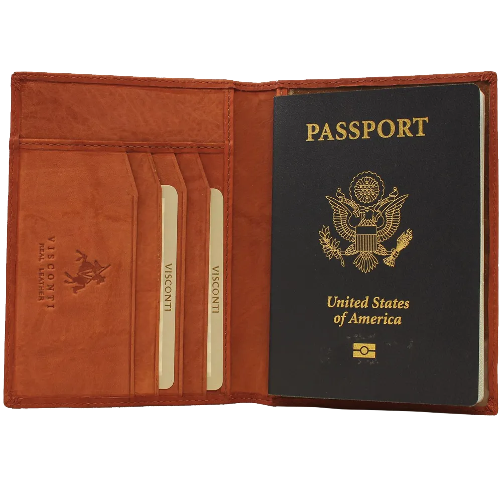 Visconti Soft Leather Passport Cover - Polo 2201