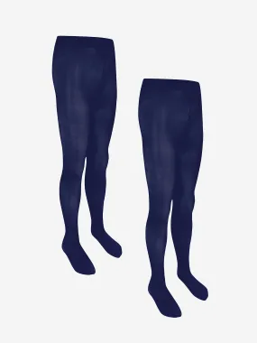 Zeco Girls School Opaque Tights (2 Pack) in Navy